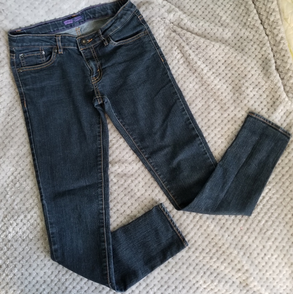 Girls Levi's Dark Wash Denim Jeans sz 12 Reg